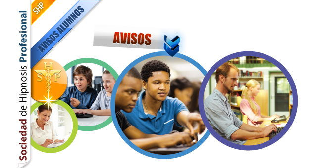avisos a los alumnos de la sociedad de hipnosis profesional